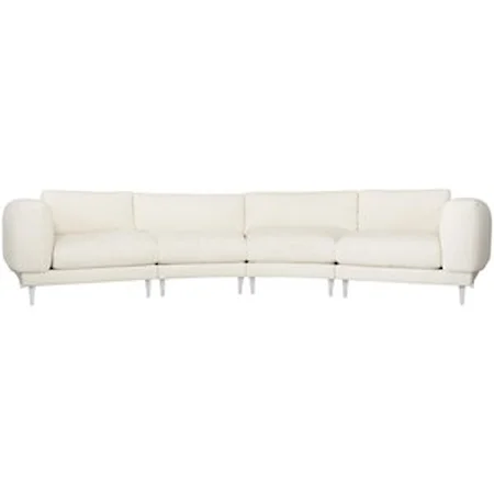 Contemporary 4-Piece Sectional without Pillows